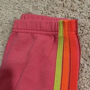 AVIATOR NATION neon girls size 14 sweatpants. 5 stripe sweatpants - pink.